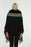 OO LA LA Black Striped Fur Collar Cape Boho Chic M256 NEW