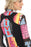 OO LA LA Multi Quilted Mesh Zip-Up Jacket Boho Chic M3027 NEW