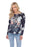 Tricotto Style 162 Black/Multi Fancy Graphic Print Long Sleeve Sweater Top
